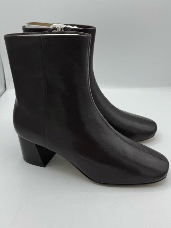 Everlane Shoes - Everlane The Day Boot Dark Brown Leather sz 8 Side Zip Ankle Bootie Square Toe